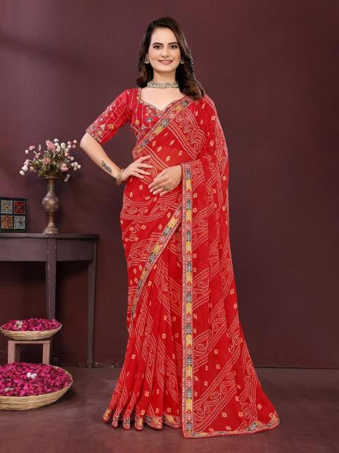Vastrangan saiyara bandhej saree price range in market